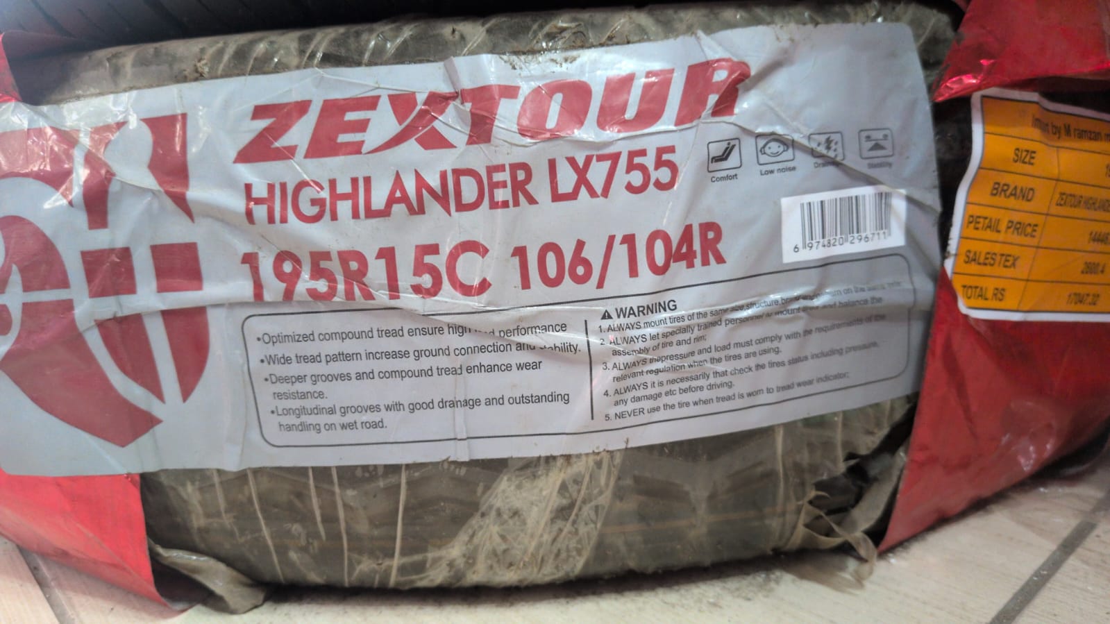 Zextour 195R14C Highlander LX755 106-104Q Built For High Load Performance