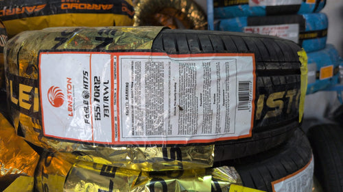 Lenston Eagle HT75 Tyre - 155/70R12 with Distinctive White Sidewall Lettering
